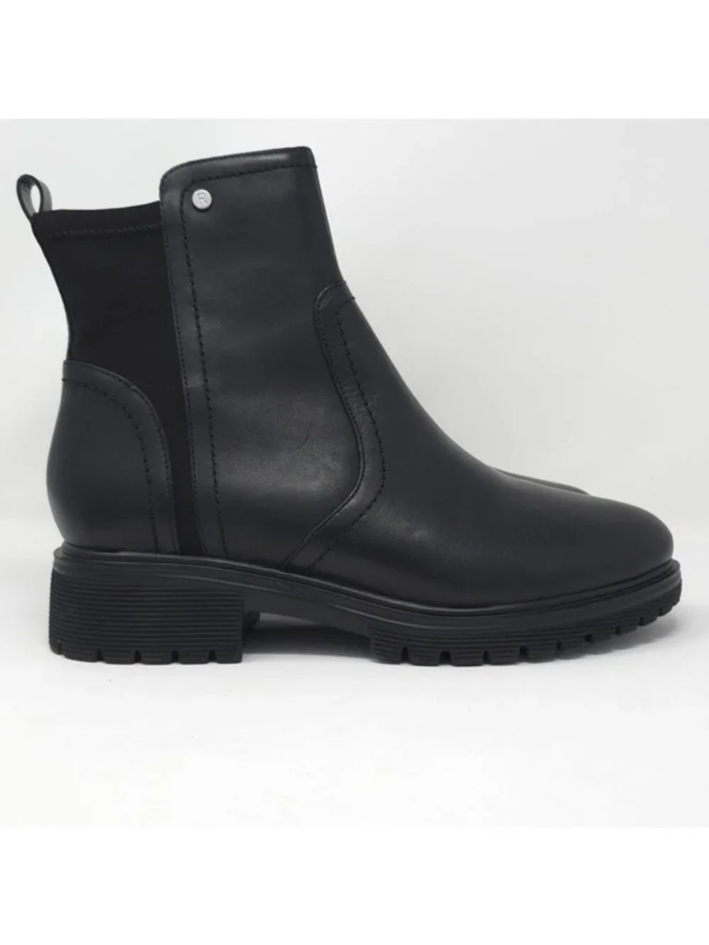 Rockport Black Leather Ankle Booties with Side Zip 9.5M - Picture 3 of 14